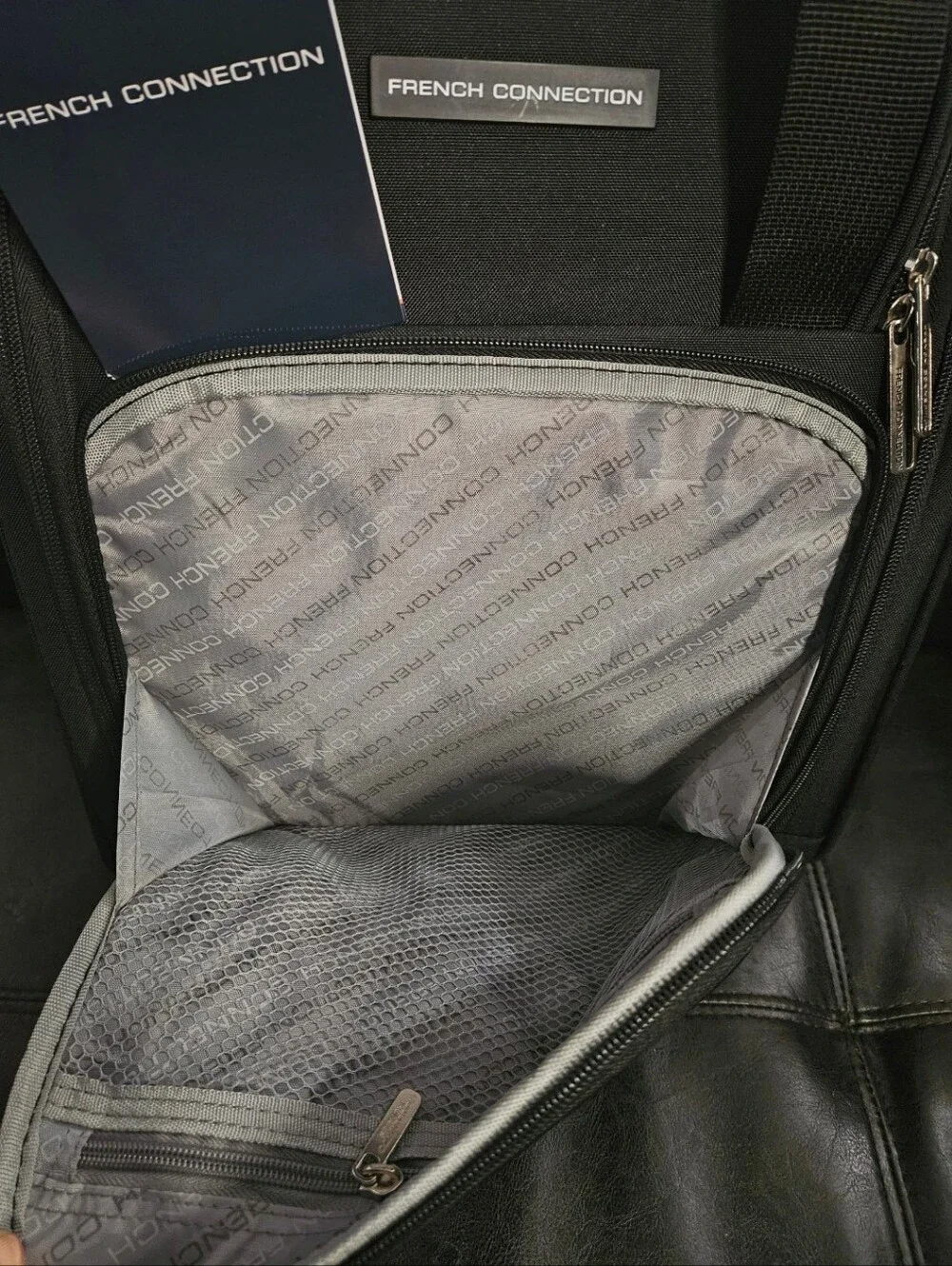 French Connection Black Rolling Carry-On Garment Tote